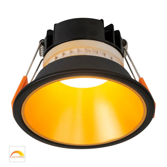 HV5528D2W - Gleam Black/White Fixed Dim to Warm LED Downlight Downlight