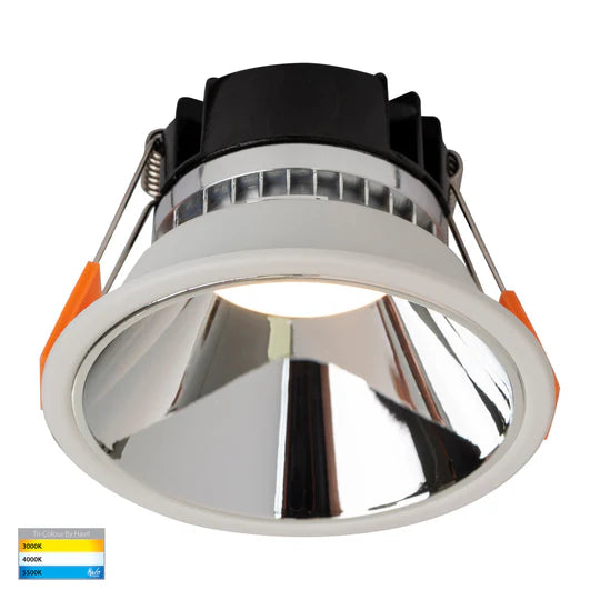HV5528T-WB - Gleam White with insert Tri Colour Fixed Deep LED Downlight Downlight