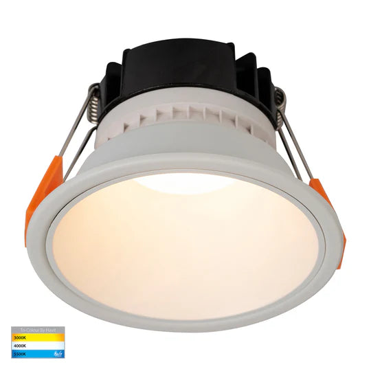 HV5528T-WB - Gleam White with insert Tri Colour Fixed Deep LED Downlight Downlight