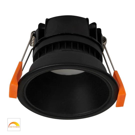 HV5529D2W- Gleam Black/White with Insert Fixed Dim to Warm LED Downlight Black Black Downlight