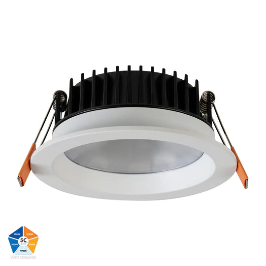 HV5531T- Ora Black/White Semi Frosted lens Fixed LED Downlight White Downlight