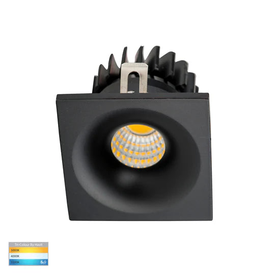HV5701T - Niche Black/White Square Mini Recessed Downlight Black Downlight
