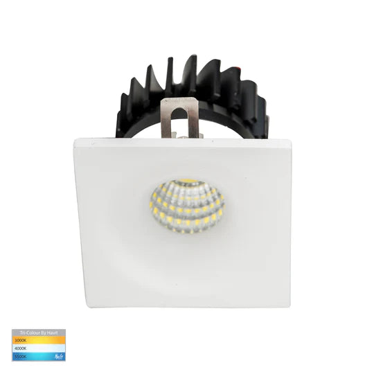 HV5701T - Niche Black/White Square Mini Recessed Downlight White Downlight