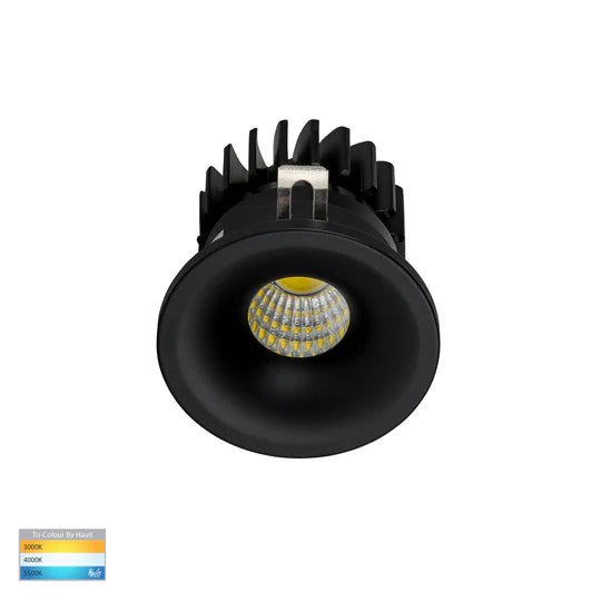 HV5702T - Niche White/Black Round Mini Recessed Downlight Black Downlight
