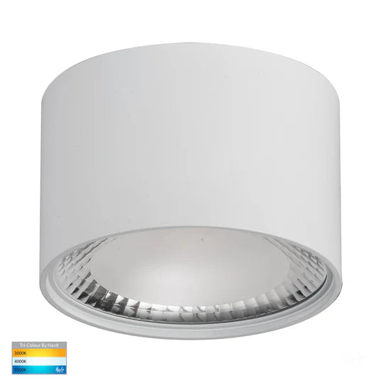 HV5803T - Nella Black/White 12w Surface Mounted LED Downlight White Downlight