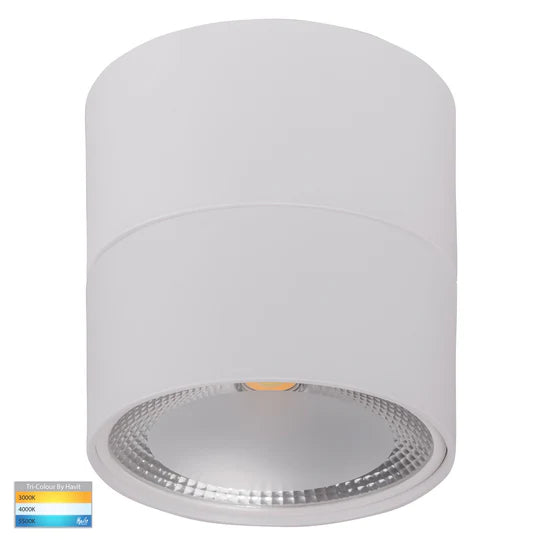 HV5805T-EXT - Nella Black/White 18w Surface Mounted LED Downlight with Extension White Downlight