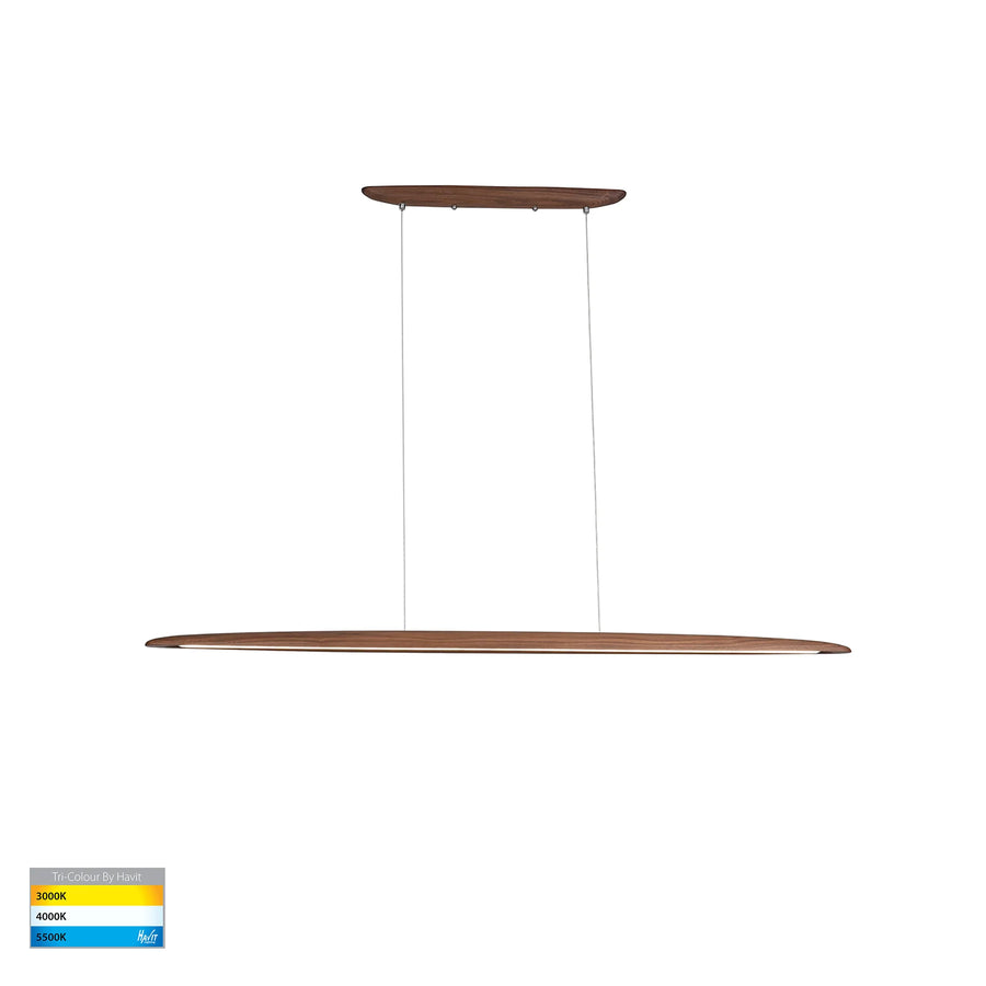 HV6010T - Noce Walnut Timber 1300mm Linear Pendant Pendant