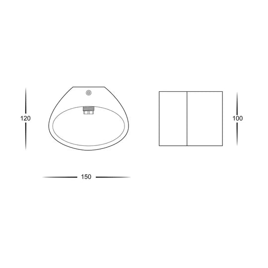 HV8025 - Arc LED Wall Plaster Light WALL LIGHT