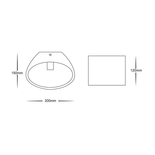 HV8025 - Arc LED Wall Plaster Light WALL LIGHT