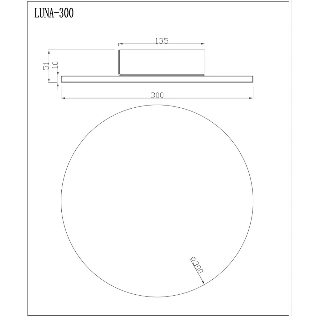 LUNA 300 wall light WALL LIGHT