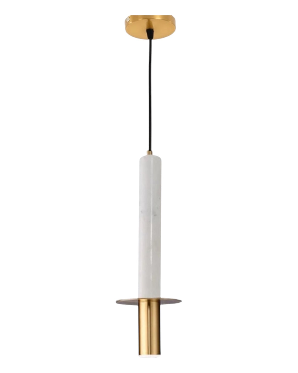 TOULOUSE long Marble tube pendant White Pendant