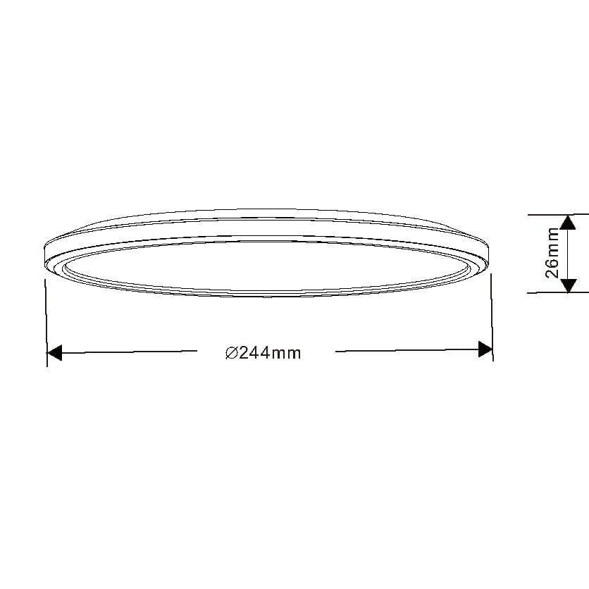KINGSTON DIMMABLE SL2115/TCD - 13W/30W OYSTER LIGHT