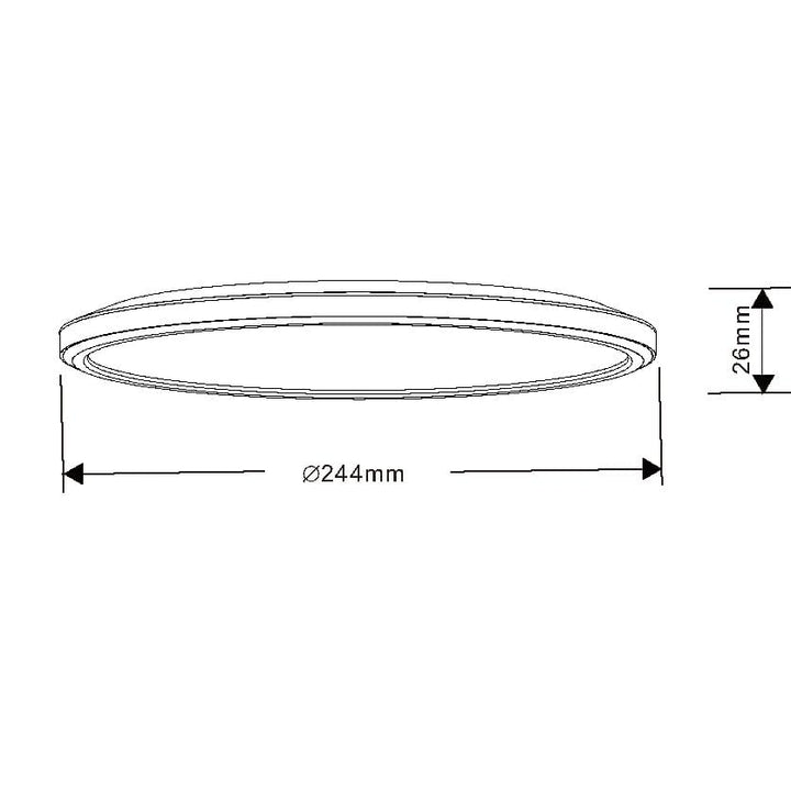 KINGSTON DIMMABLE SL2115/TCD - 13W/30W OYSTER LIGHT