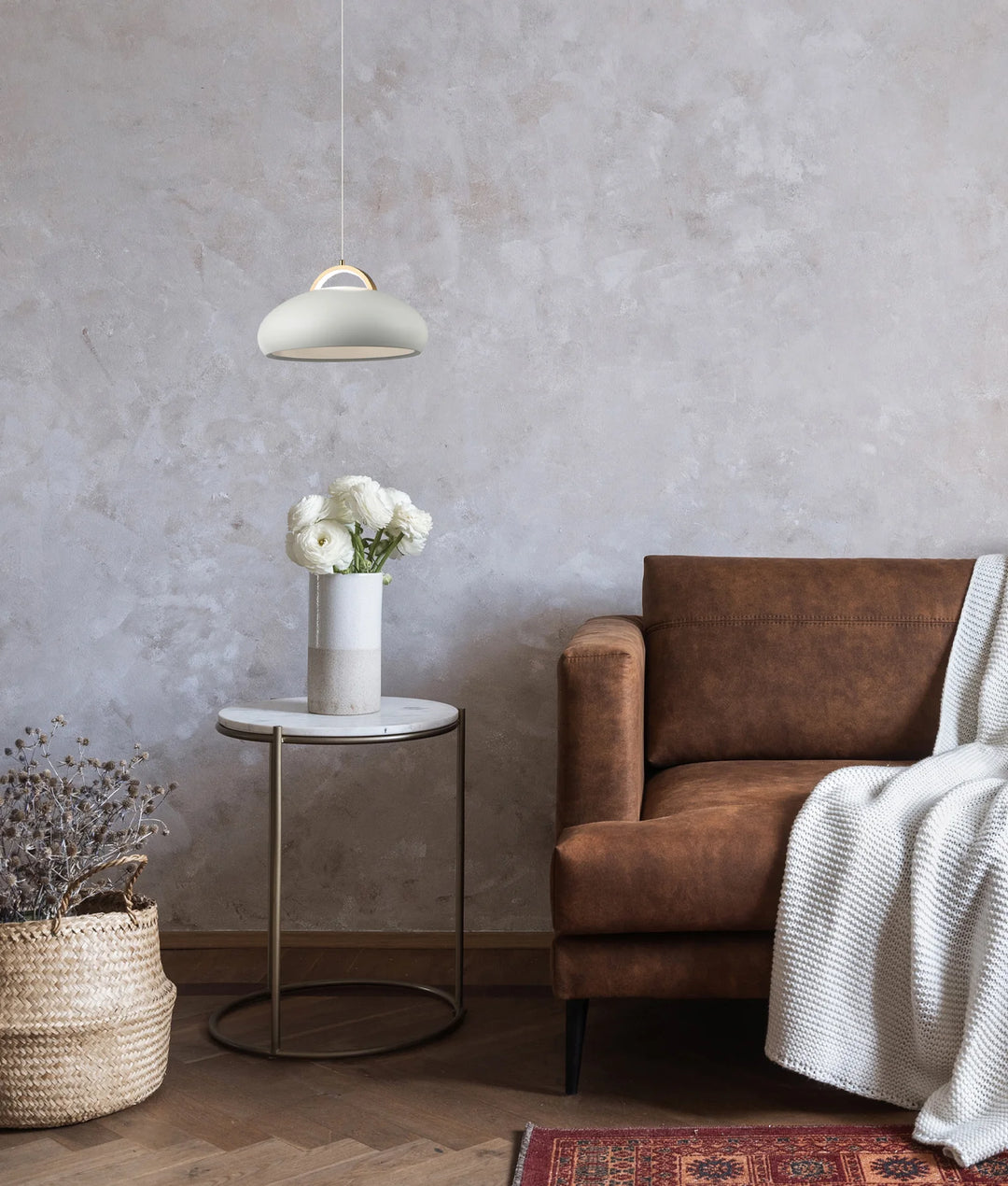KUPOL: Interior LED Tri-CCT Dome with Brass Highlight Pendant Lights Pendant