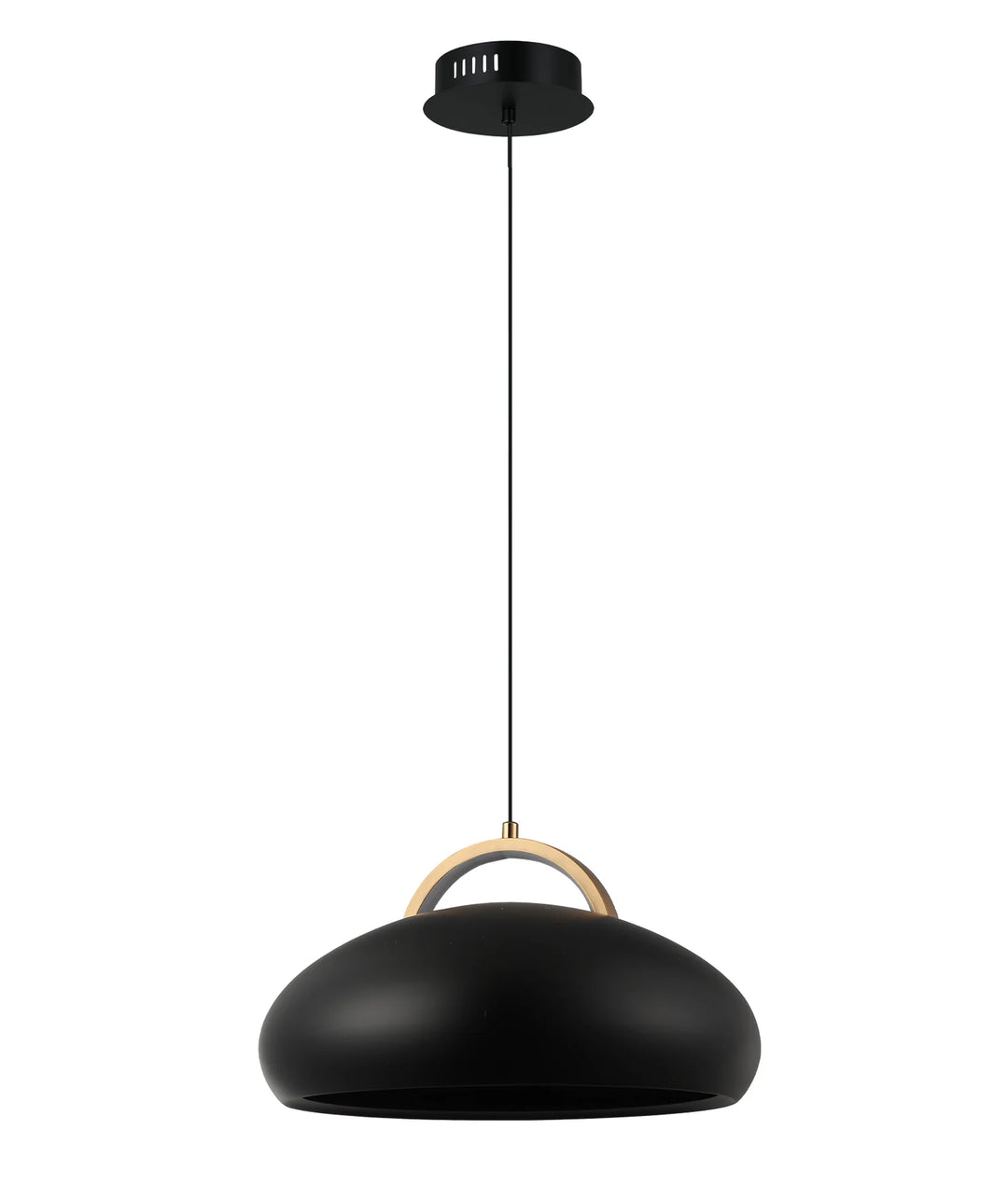 KUPOL: Interior LED Tri-CCT Dome with Brass Highlight Pendant Lights Pendant