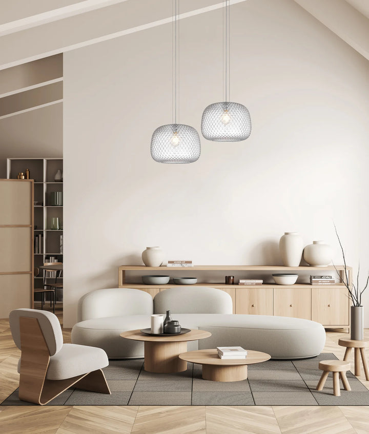 LABU: Interior Dome Glass with Segments Pendant Lights Pendant