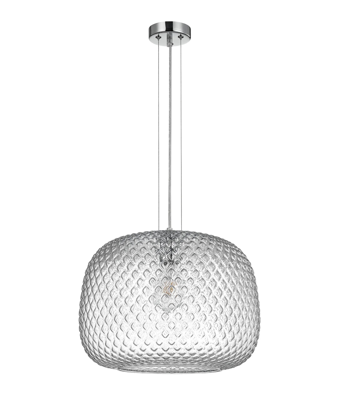 LABU: Interior Dome Glass with Segments Pendant Lights Clear Pendant