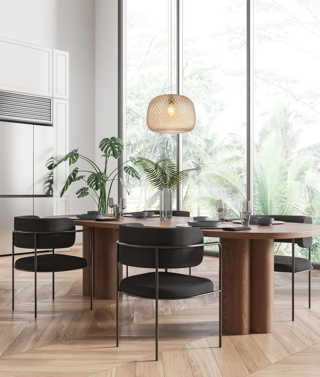 LABU: Interior Dome Glass with Segments Pendant Lights Pendant