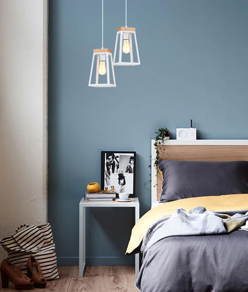 LANTERNA: Scandinavian Wood Trapezium Pendant Lights Pendant