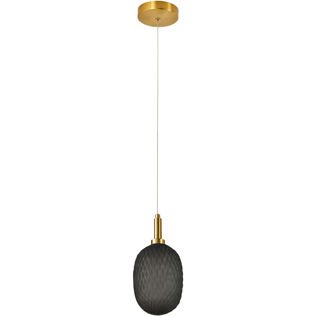 Calibo Lark Diamond Pattern 124 mm Glass Pendant Smoke Pendant