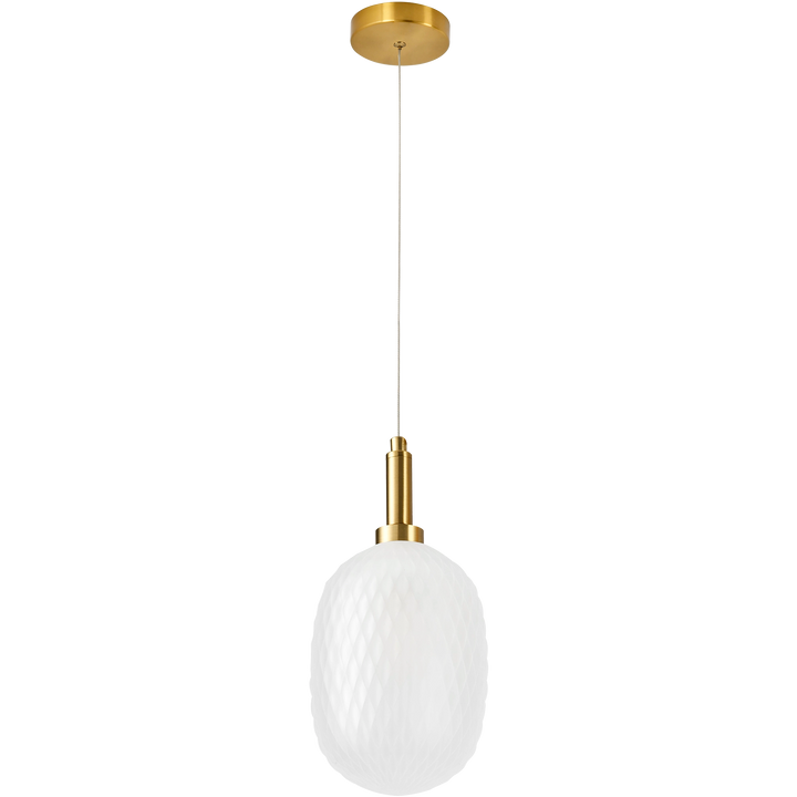 Calibo Lark Diamond Pattern 150mm Glass Pendant Opal Pendant
