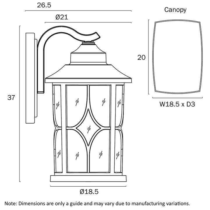 LENORE 170/215 EXTERIOR WALL LIGHT WALL LIGHT