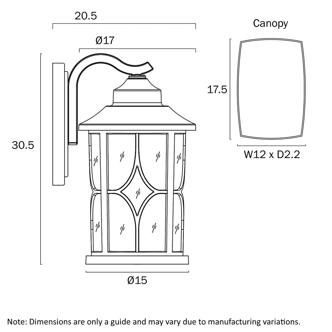 LENORE 170/215 EXTERIOR WALL LIGHT WALL LIGHT