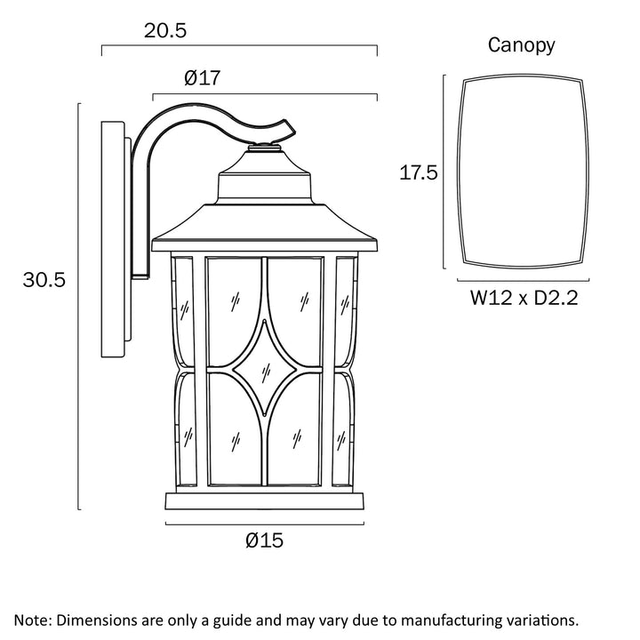 LENORE 170/215 EXTERIOR WALL LIGHT WALL LIGHT