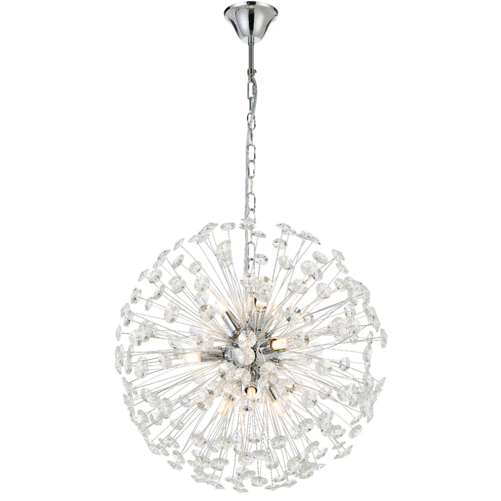 Telbix LERIDA 9 LIGHT ROUND PENDANT GOLD Chrome Pendant