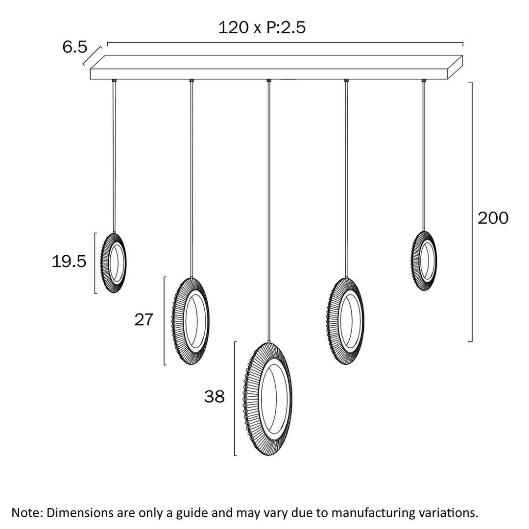 Telbix LUNA 5 RING PENDANT Pendant