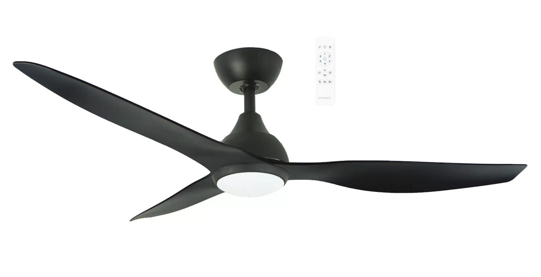 Avoca DC 48″ & 52″ Smart Ceiling Fan With WIFI Remote Control + LED Light Black Celling Fan