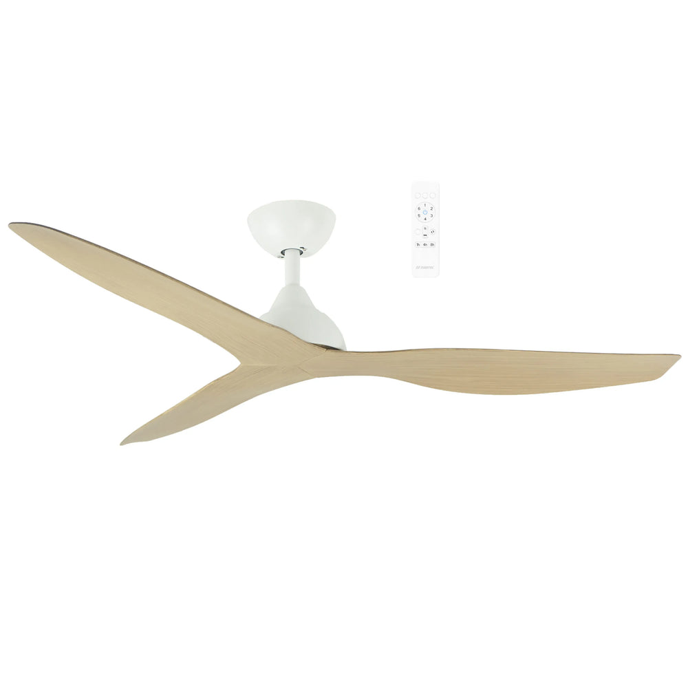 Avoca DC 48″ & 52″ Smart Ceiling Fan With WIFI Remote Control White with Oak Ceiling Fan