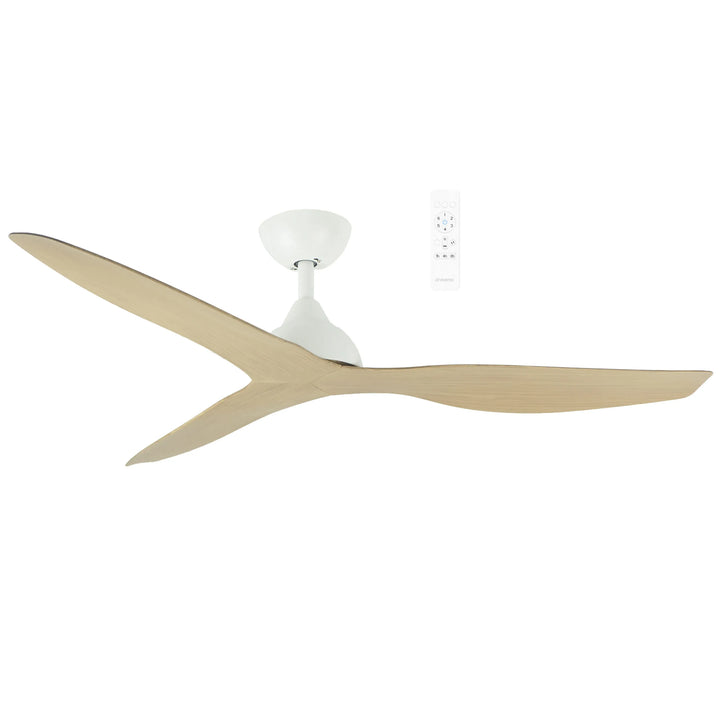 Avoca DC 48″ & 52″ Smart Ceiling Fan With WIFI Remote Control White with Oak Ceiling Fan