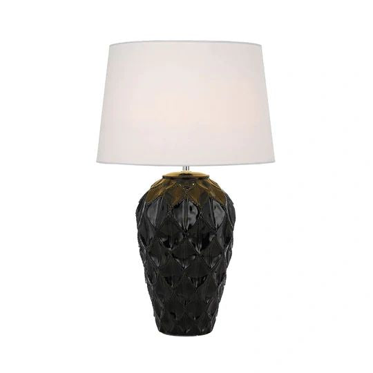 TELBIX MADRID CERAMIC TABLE LAMP BLACK TABLE LAMP