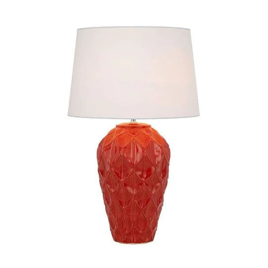 TELBIX MADRID CERAMIC TABLE LAMP RED TABLE LAMP