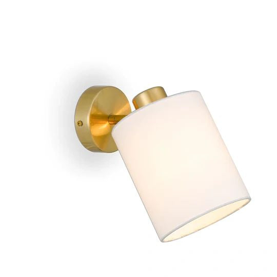 TELBIX MALONE WALL LAMP ANTIQUE GOLD WHITE WALL LIGHT