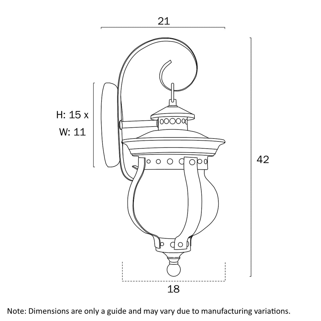 MAMO 18 EXTERIOR WALL BRACKET WALL LIGHT