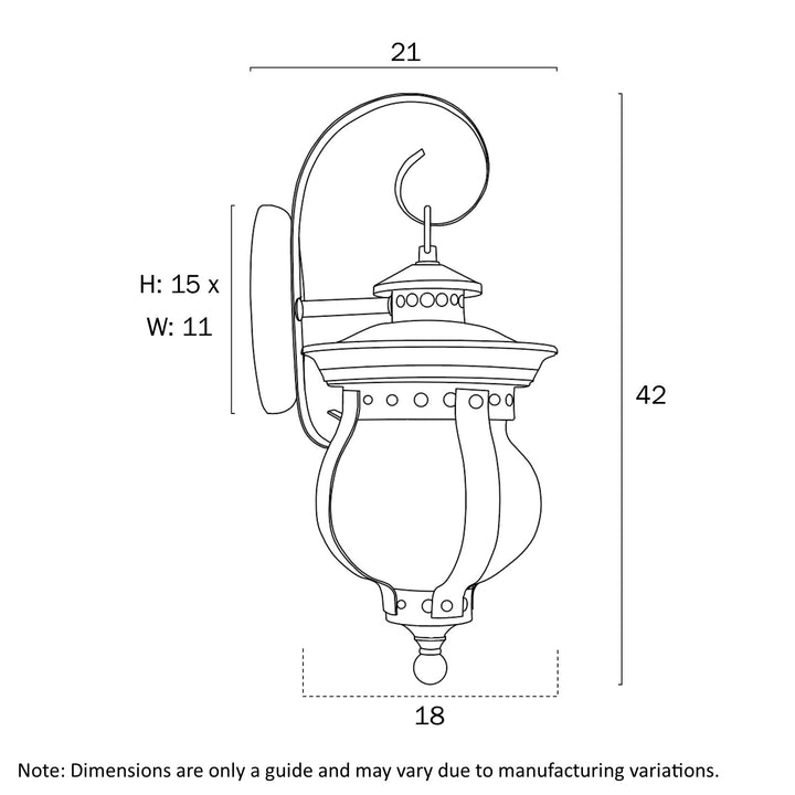 MAMO 18 EXTERIOR WALL BRACKET WALL LIGHT