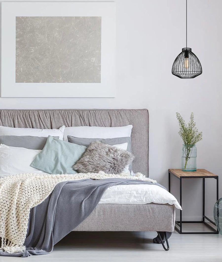MANU: Modern Interior Cone (Concave) Wire Cage Pendant Lights pendant