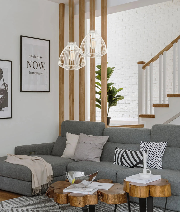 MANU: Modern Interior Cone (Concave) Wire Cage Pendant Lights pendant