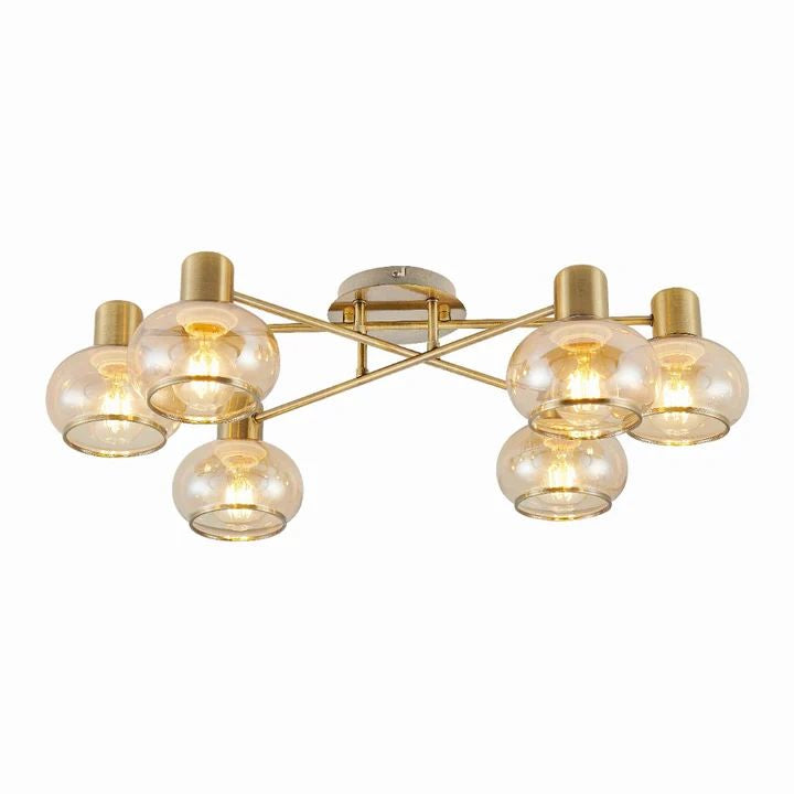 Telbix MARBELL 6 LIGHT CTC Antique Brass CTC