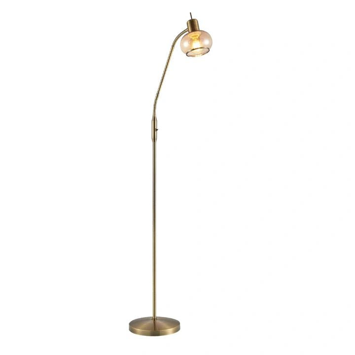 Telbix MARBELL FLOOR LAMP Antique Brass Floor Lamp