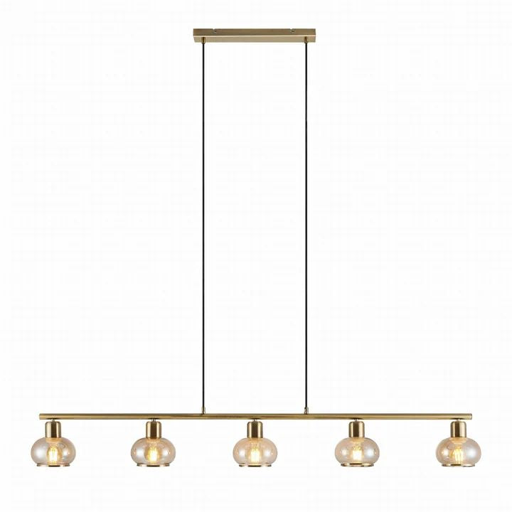 Telbix MARBELL 5 LIGHT PENDANT Antique Brass Pendant