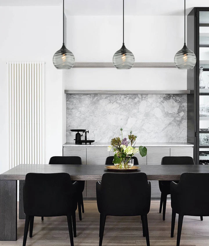 MARBRE: Modern Retro Interior Wine Glass Wavy Glass Pendant Lights Pendant