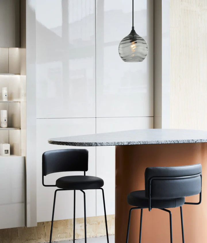MARBRE: Modern Retro Interior Wine Glass Wavy Glass Pendant Lights Pendant
