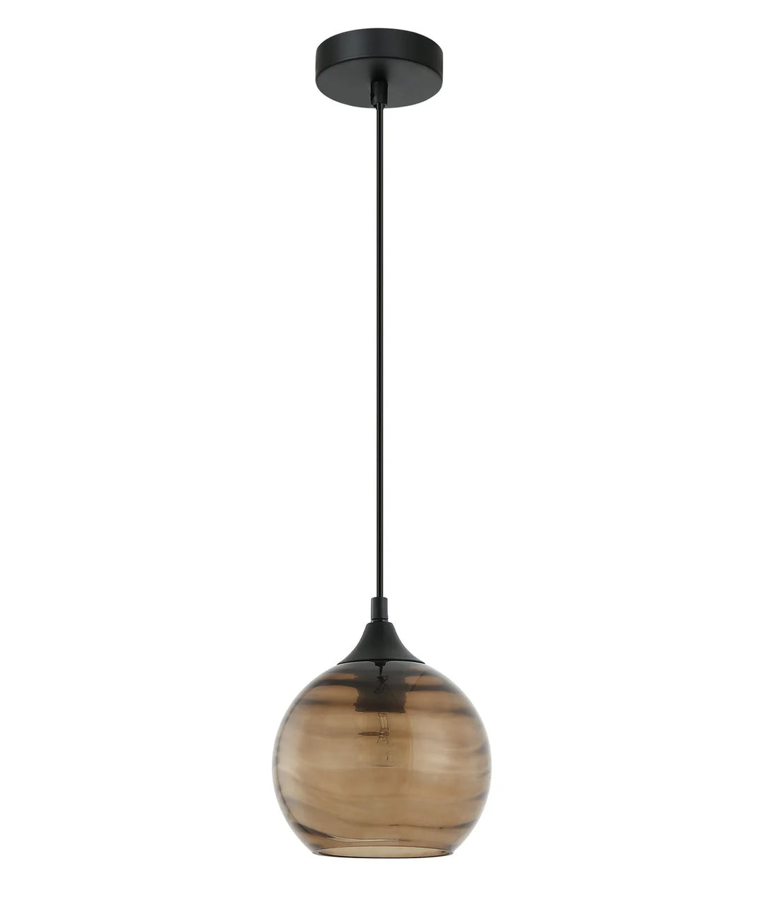 MARBRE: Modern Retro Interior Wine Glass Wavy Glass Pendant Lights Amber Pendant