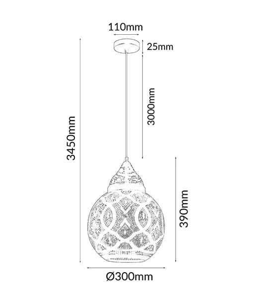 MARRAKESH: Bohemian Interior Bell Shape Pendant Lights Pendant