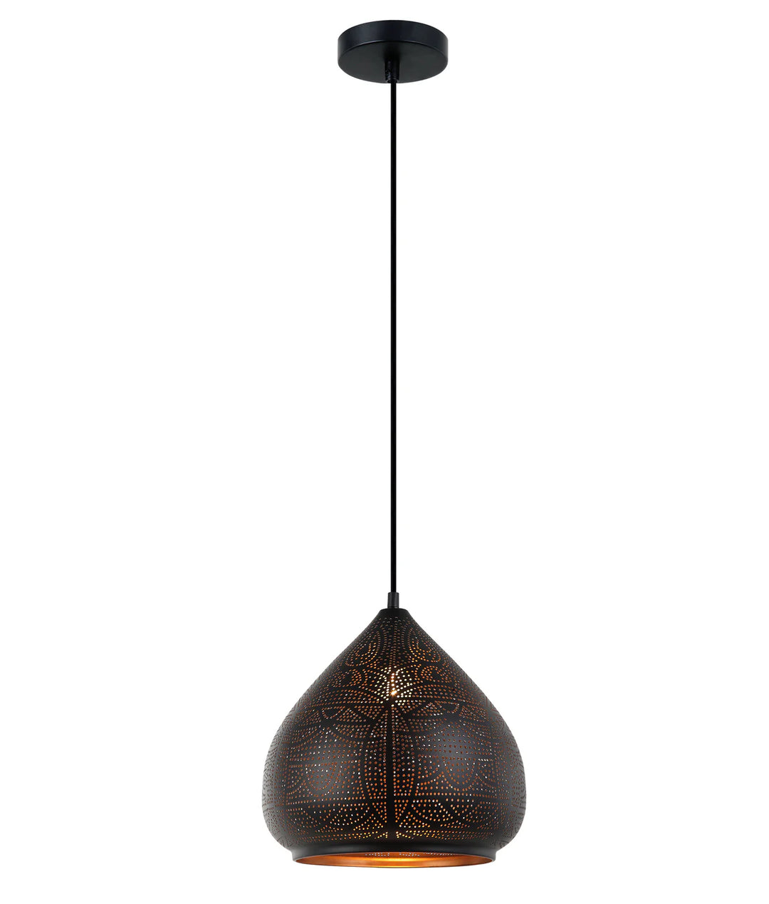 MARRAKESH: Bohemian Interior Ellipse Shape Pendant Lights Black Pendant