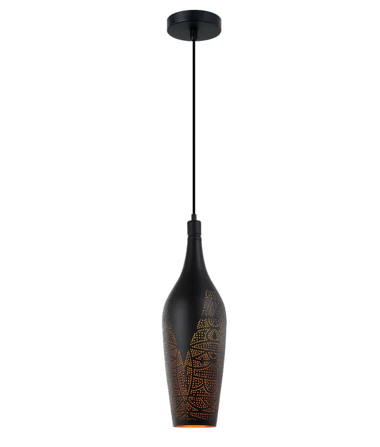 MARRAKESH: Bohemian Interior Bottle Shape Pendant Lights Black Pendant