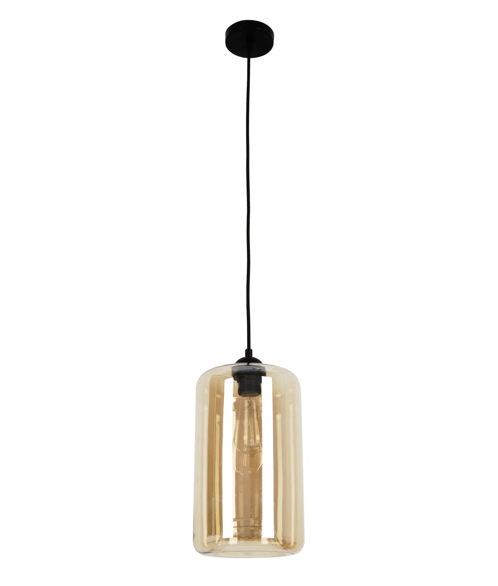 MASON: Modern Retro Oblong Glass Pendant Lights Amber Pendant